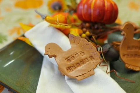 air dry clay holiday project napkin rings